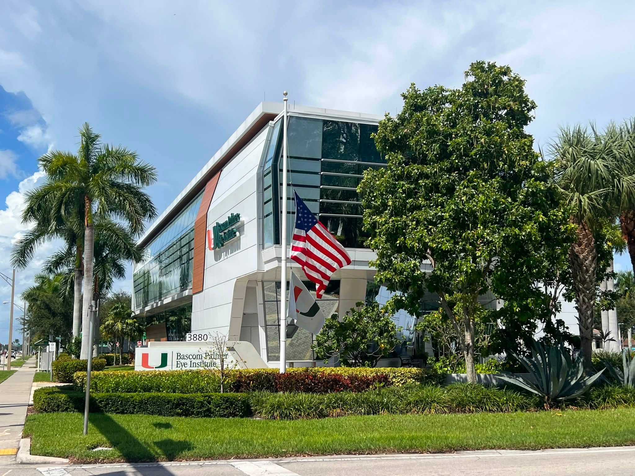 Street view of the Bascom Palmer Eye Institute building in Naples