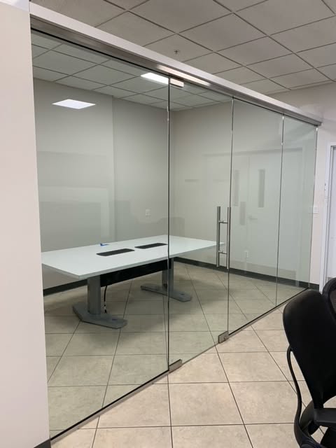 Office windows after film